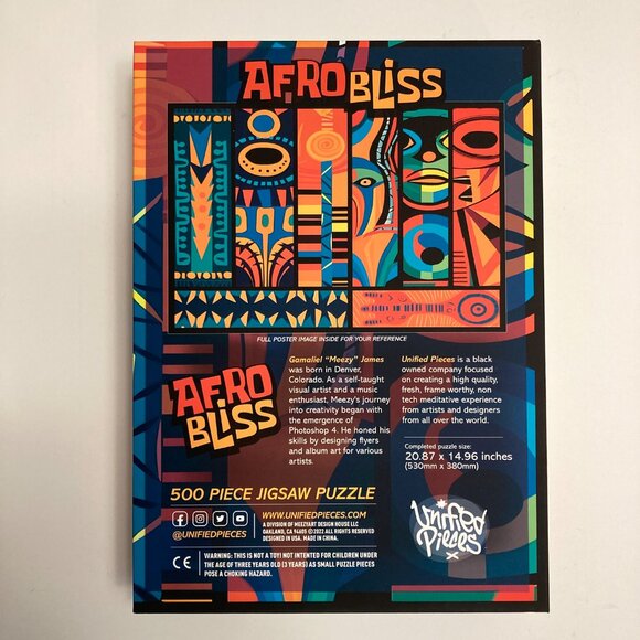 Unified Pieces 'Afro Bliss' - 500 Piece Puzzle - Picture 2 of 2
